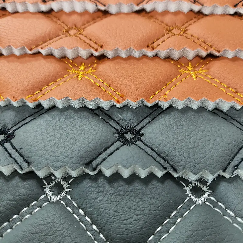 PVC Embroidery Leather For Car Seat