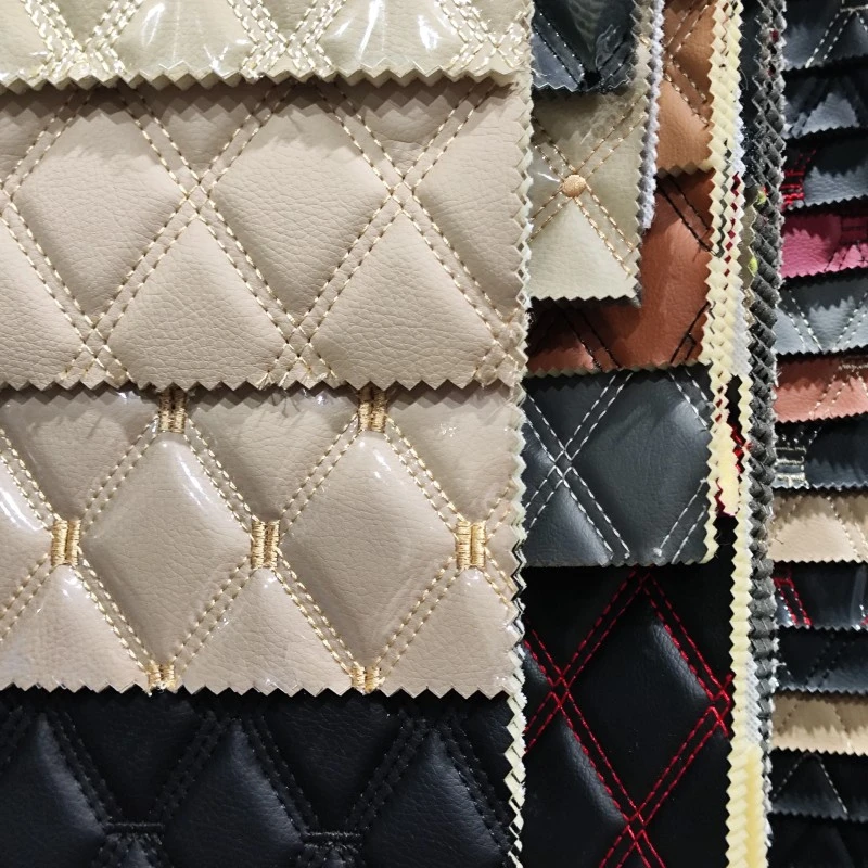 PVC Embroidery Leather With PVC Clear Sheet